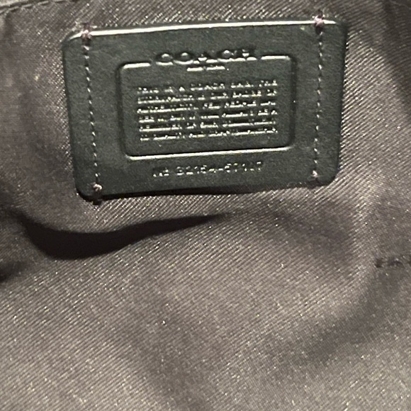 Coach Black Leather Tote with Gold Accents - Picture 3 of 11